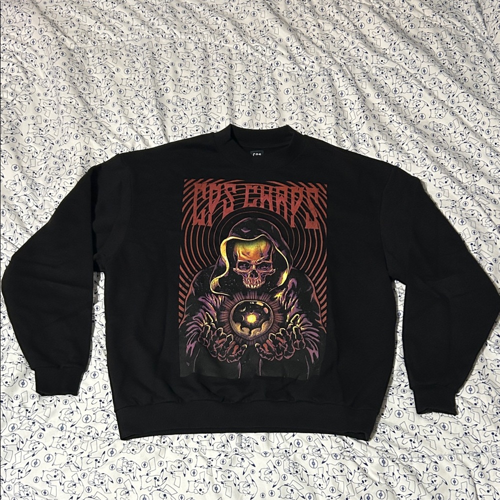CPS Chaps Reaper Mystic Ball Graphic Crewneck Sweater Oversized Fit